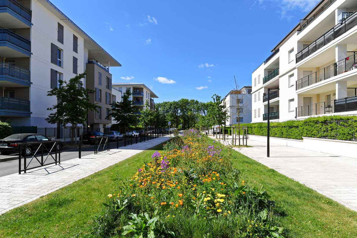 Les espaces verts du Quartier Châteauneuf à Guyancourt (78)